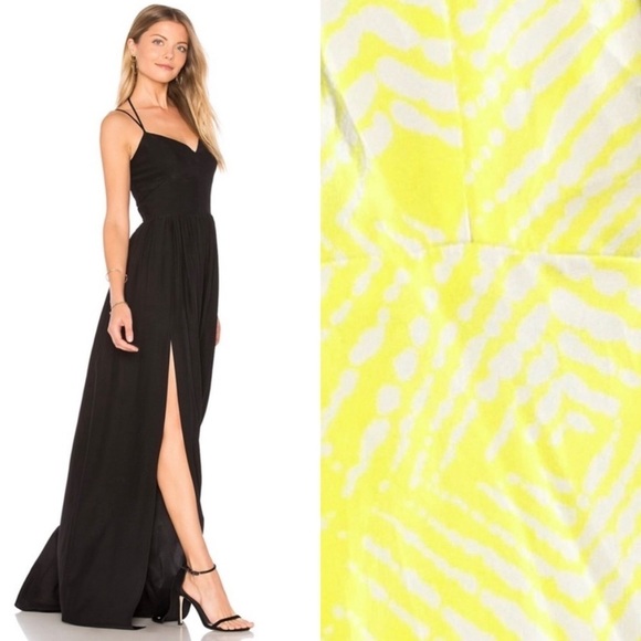 AMANDA UPRICHARD Silk Geo Batik Sleeveless Smocked Halter V-Neck Slip Dress XS - Picture 4 of 11